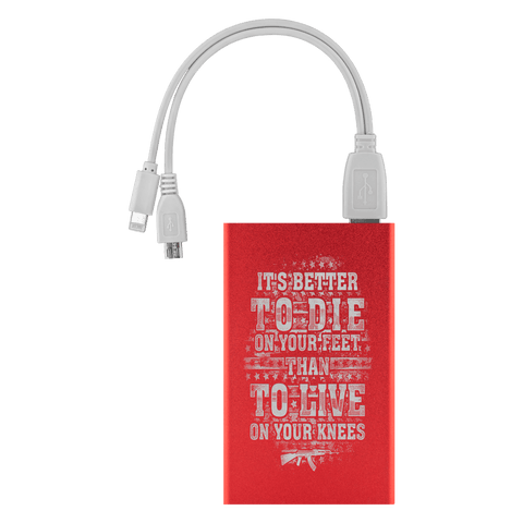 Image of Better To Die On Your Feet Power Bank Power Banks Red 