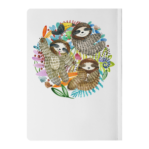 Watercolor Sloth Trio | Paperback Journal