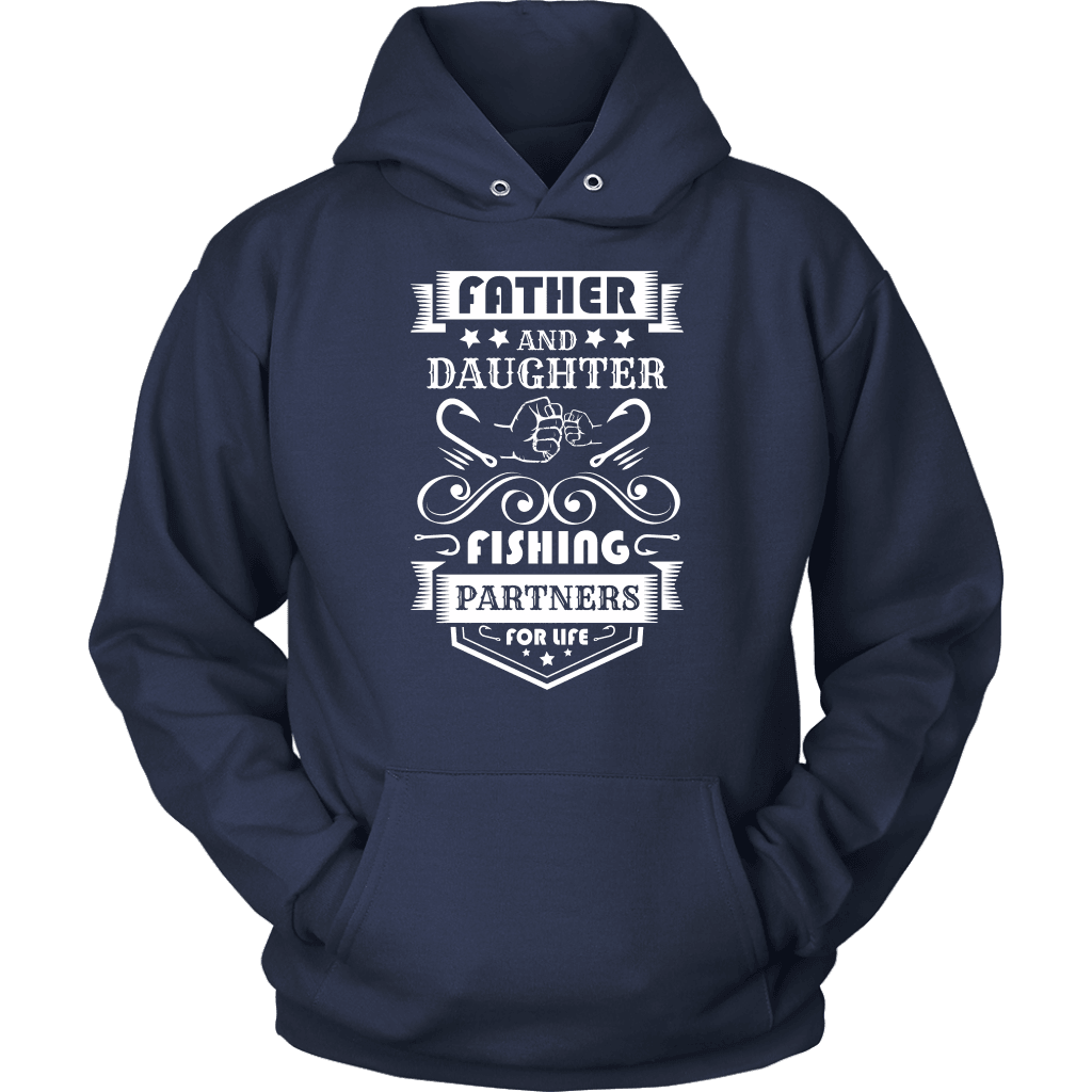 Father and Daughter Fishing Partners T-shirt Unisex Hoodie Navy S