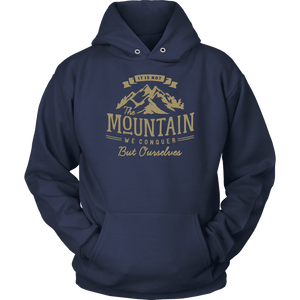 We Conquer Ourselves, Long Sleeve and Hoodies T-shirt Unisex Hoodie Navy S