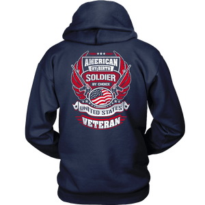 American by Birth, Soldier by Choice T-shirt Unisex Hoodie Navy S