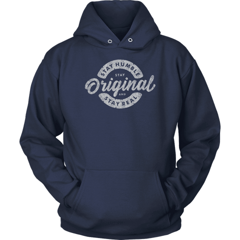 Image of Stay Real, Stay Original | Long Sleeves and Hoodies T-shirt Unisex Hoodie Navy S
