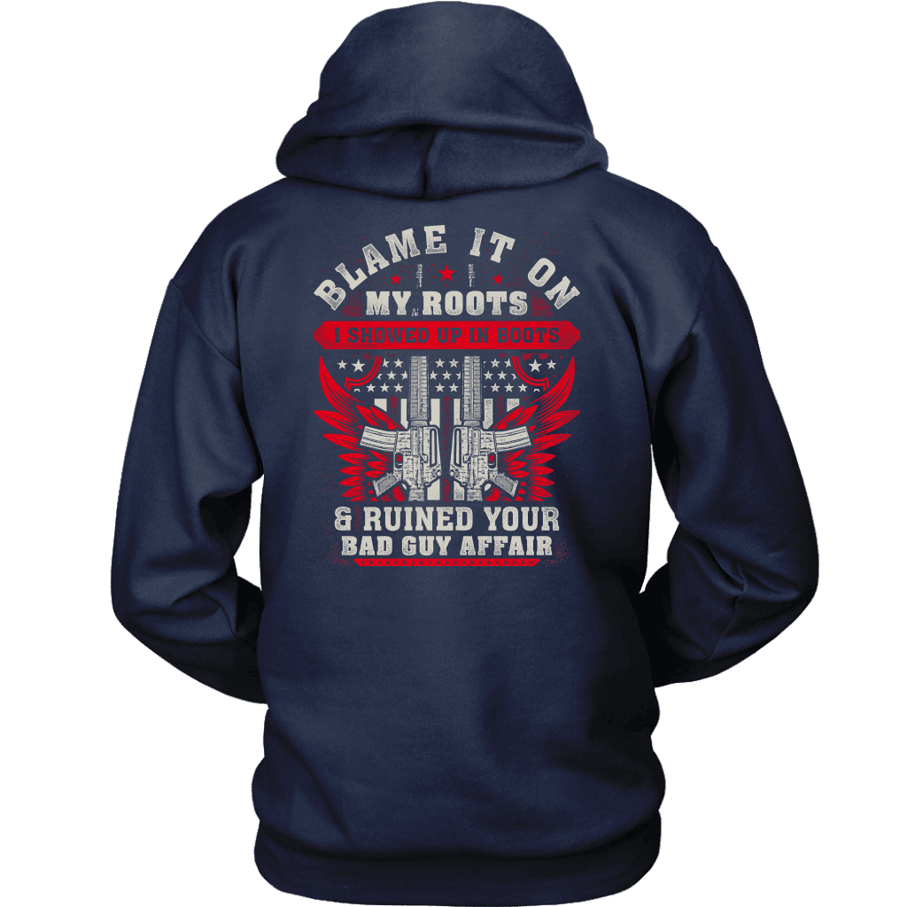 Blame It On My Roots T-shirt Unisex Hoodie Navy S