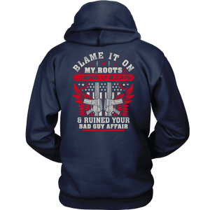 Blame It On My Roots T-shirt Unisex Hoodie Navy S