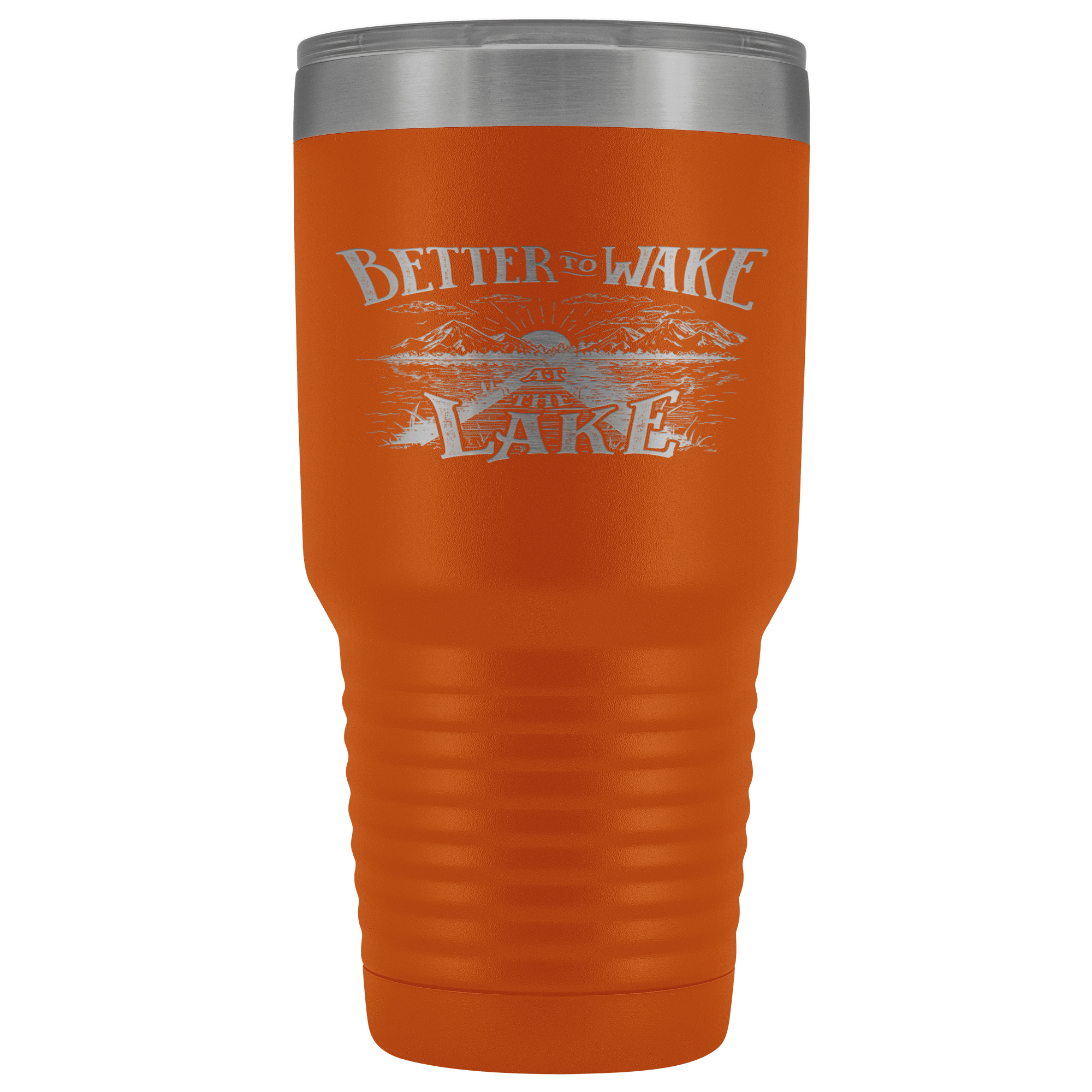 Better to Wake at the Lake | 30oz Tumbler Tumblers Orange 