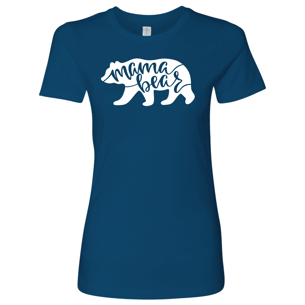 Mama Bear Shirts T-shirt Next Level Womens Shirt Cool Blue S