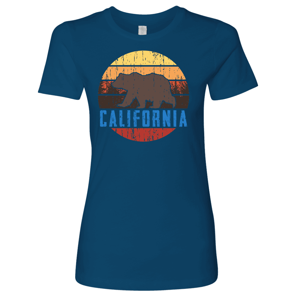 Big Bear California Shirt V.1, Womens Shirts T-shirt Next Level Womens Shirt Cool Blue S