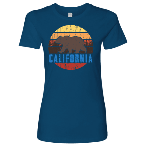Image of Big Bear California Shirt V.1, Womens Shirts T-shirt Next Level Womens Shirt Cool Blue S