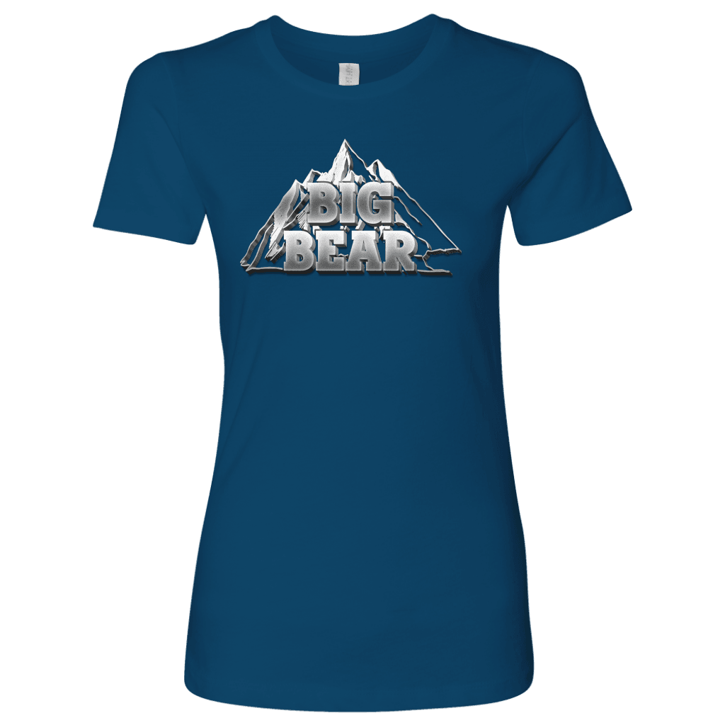 Big Bear V.2, Womens T-shirt Next Level Womens Shirt Cool Blue S