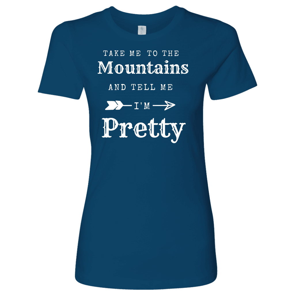 To The Mountains Womens Shirts T-shirt Next Level Womens Shirt Cool Blue S