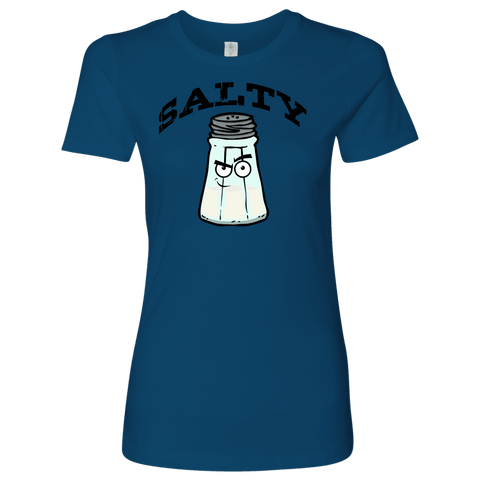 Image of Salty V.1 Womens T-shirt Next Level Womens Shirt Cool Blue S