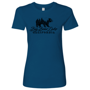 Big Bear Lake California V.2, Womens, Black T-shirt Next Level Womens Shirt Cool Blue S