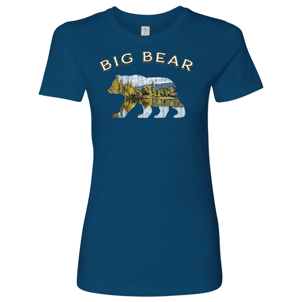 Big Bear Shirt V.1 Women's Shirt T-shirt Next Level Womens Shirt Cool Blue S