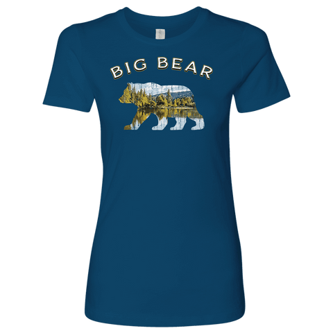 Image of Big Bear Shirt V.1 Women's Shirt T-shirt Next Level Womens Shirt Cool Blue S
