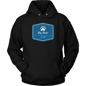 Big Bear Blue Logo T-shirt Unisex Hoodie Black S