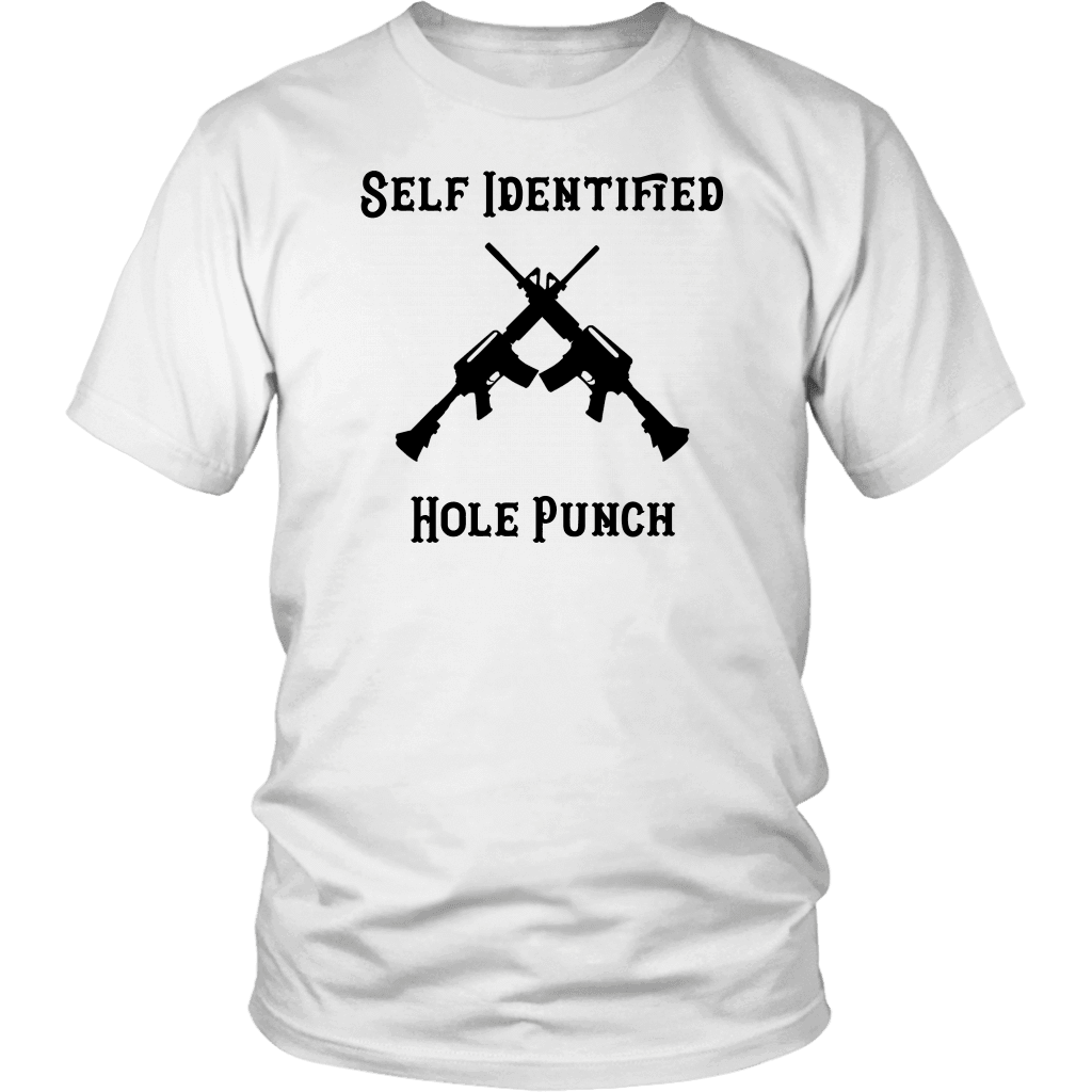 Self Identified Hole Punch T-shirt District Unisex Shirt White S