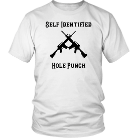Self Identified Hole Punch T-shirt District Unisex Shirt White S