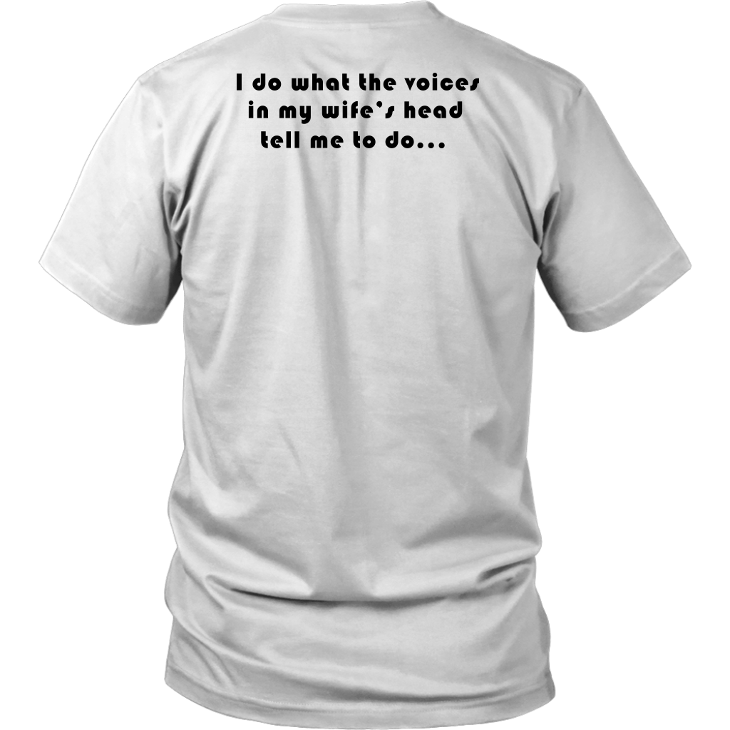 Voices in Her Head | Black Print T-shirt District Unisex Shirt White S