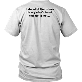 Voices in Her Head | Black Print T-shirt District Unisex Shirt White S