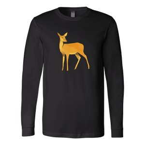 Polygonal Doe T-shirt Canvas Long Sleeve Shirt Black S