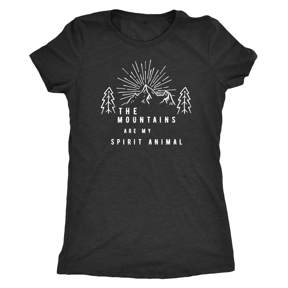 Mountains Spirit T Shirt 1 T-shirt Next Level Womens Triblend Vintage Black S