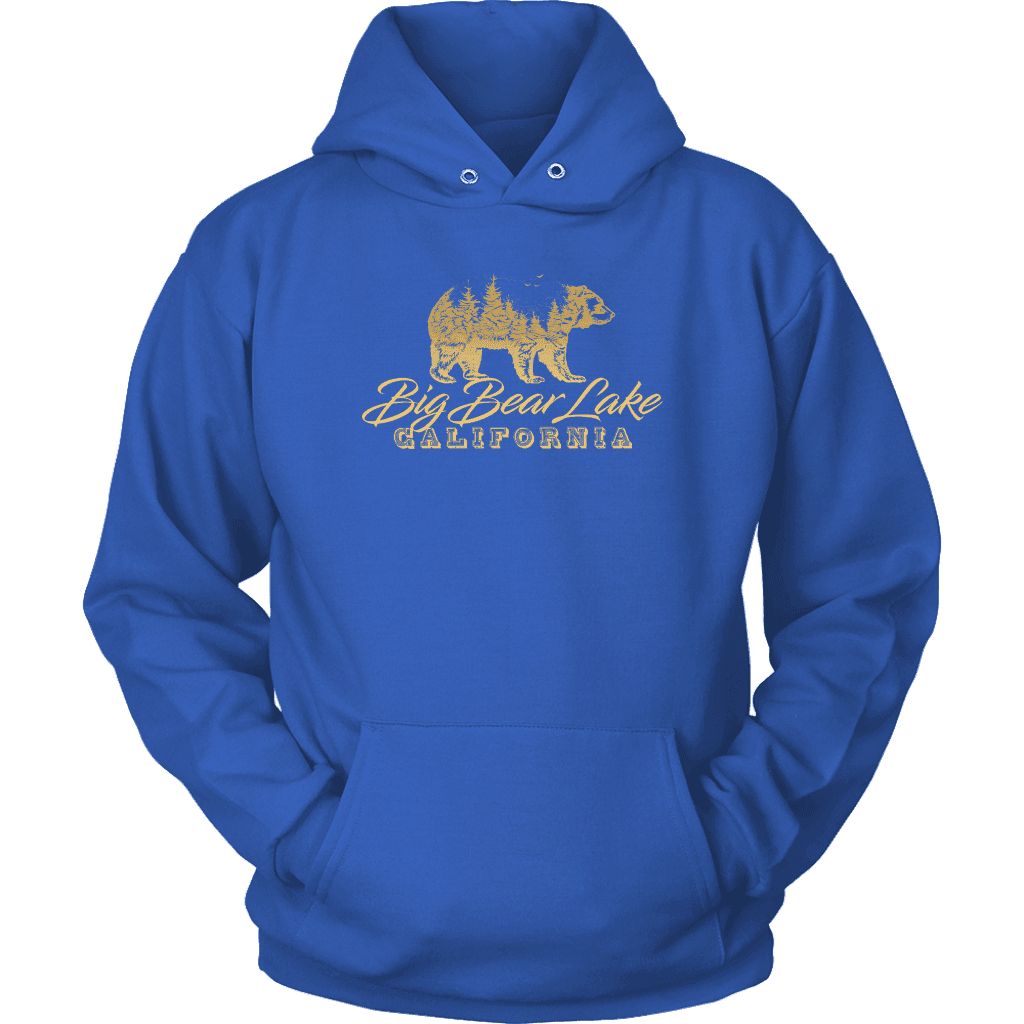 Big Bear Lake California V.2, Gold, Hoodies Long Sleeve T-shirt Unisex Hoodie Royal Blue S