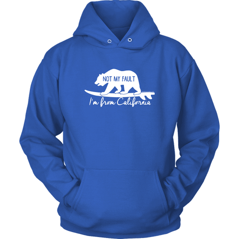 Image of From California T-shirt Unisex Hoodie Royal Blue S
