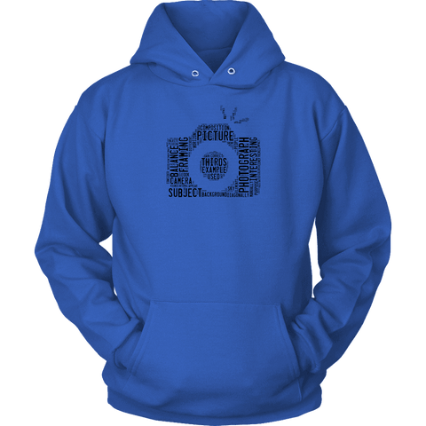 Image of Awesome Word Camera Shirt T-shirt Unisex Hoodie Royal Blue S