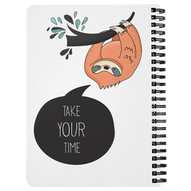 Take Your Time Sloth Journal | Spiral