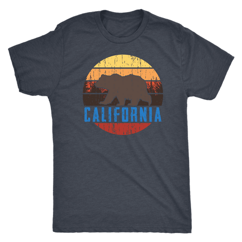 Image of Big Bear Lake California Shirt V.1 T-shirt Next Level Mens Triblend Vintage Navy S