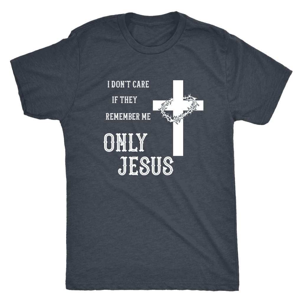 Only Jesus! T-shirt Next Level Mens Triblend Vintage Navy S