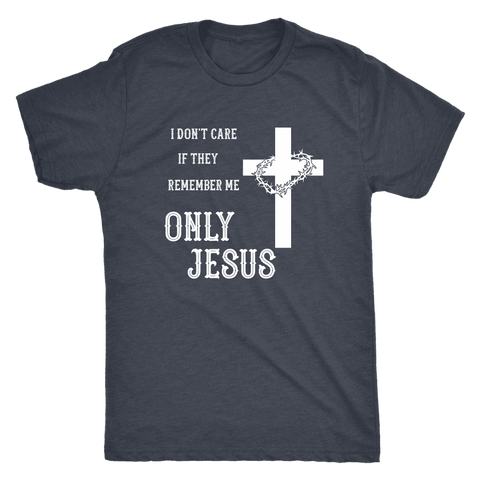 Image of Only Jesus! T-shirt Next Level Mens Triblend Vintage Navy S