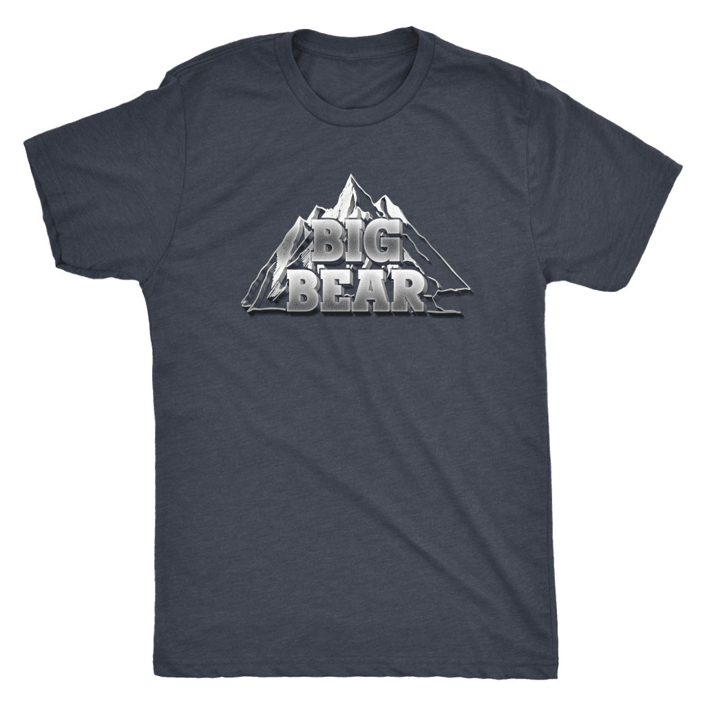 Big Bear V.2, Mens T-shirt Next Level Mens Triblend Vintage Navy S