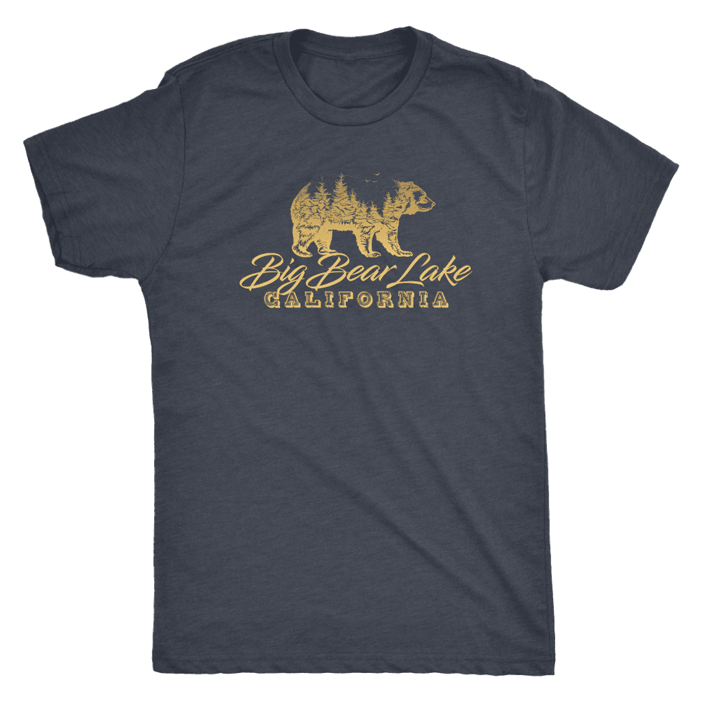 Big Bear Lake California V.2, Mens, Gold T-shirt Next Level Mens Triblend Vintage Navy S