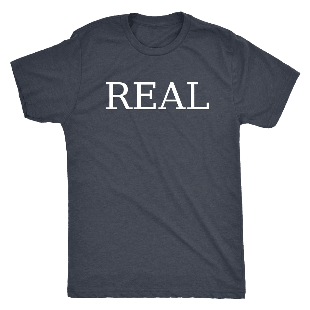 Real T-shirt Next Level Mens Triblend Vintage Navy S