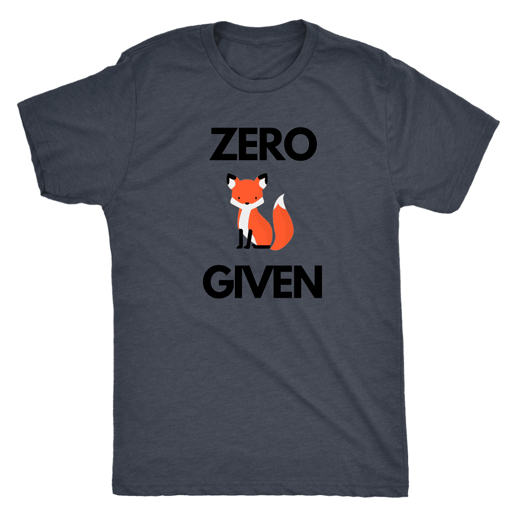 Zero Fox Given T-shirt Next Level Mens Triblend Vintage Navy S