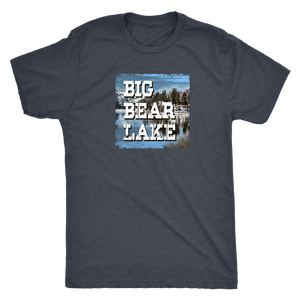 Big Bear Lake V.1, Men's Shirts T-shirt Next Level Mens Triblend Vintage Navy S