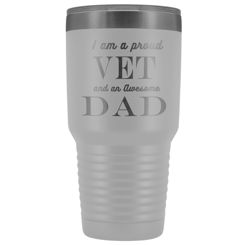 Image of Proud Vet, Awesome Dad Tumblers White 