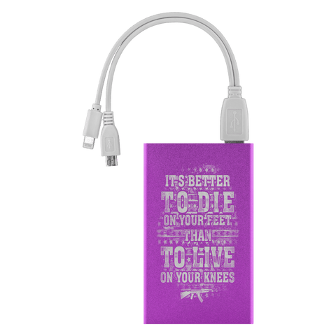 Image of Better To Die On Your Feet Power Bank Power Banks Purple 
