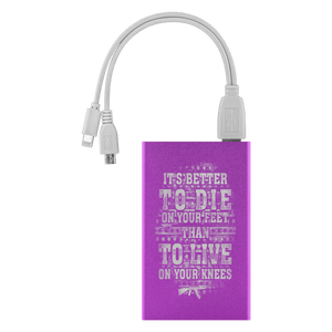 Better To Die On Your Feet Power Bank Power Banks Purple 