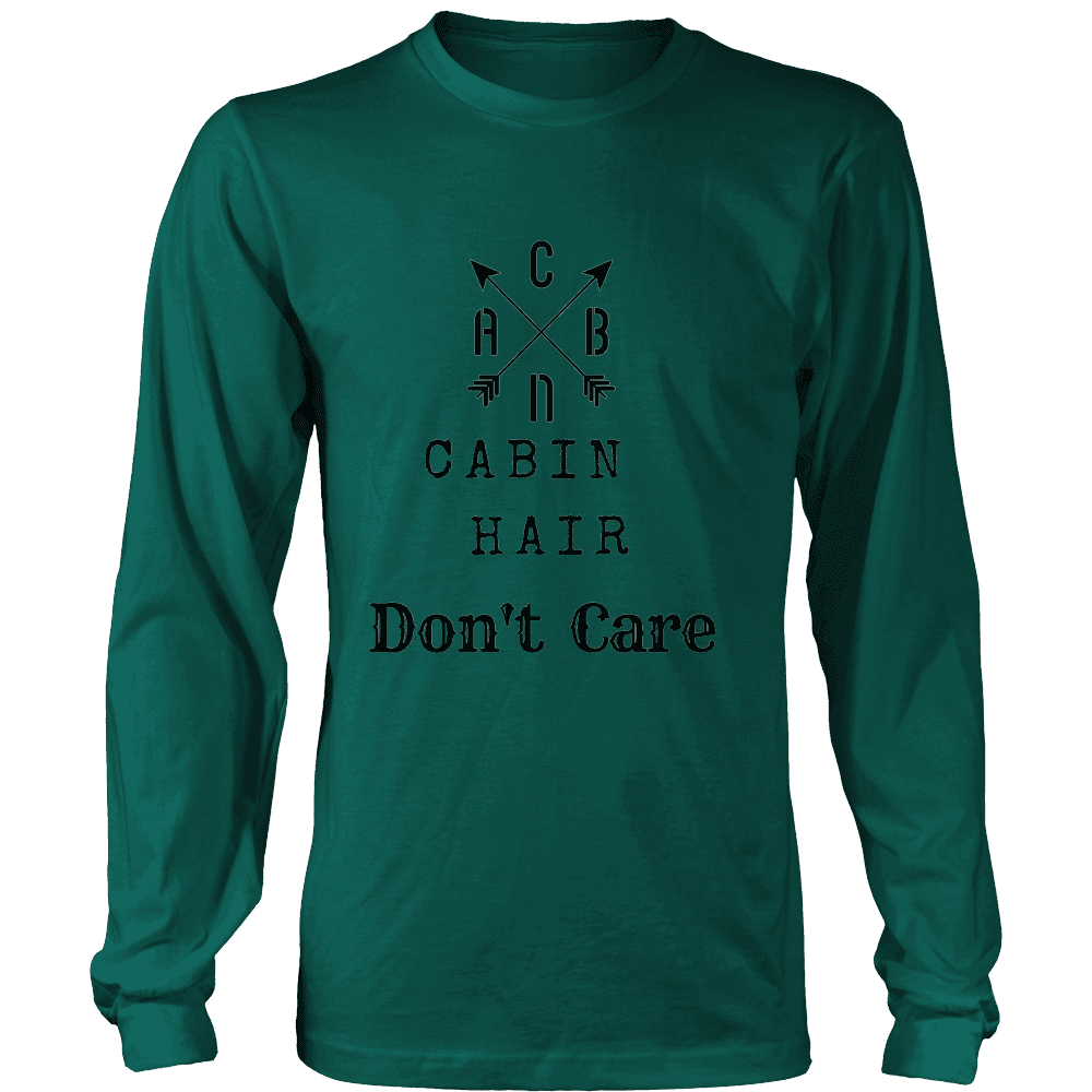 CABN, Cabin Hair, Don't Care T-shirt Long Sleeve Shirt Dark Green S