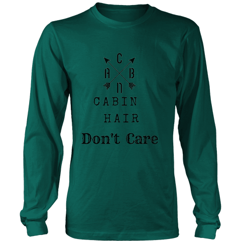 Image of CABN, Cabin Hair, Don't Care T-shirt Long Sleeve Shirt Dark Green S