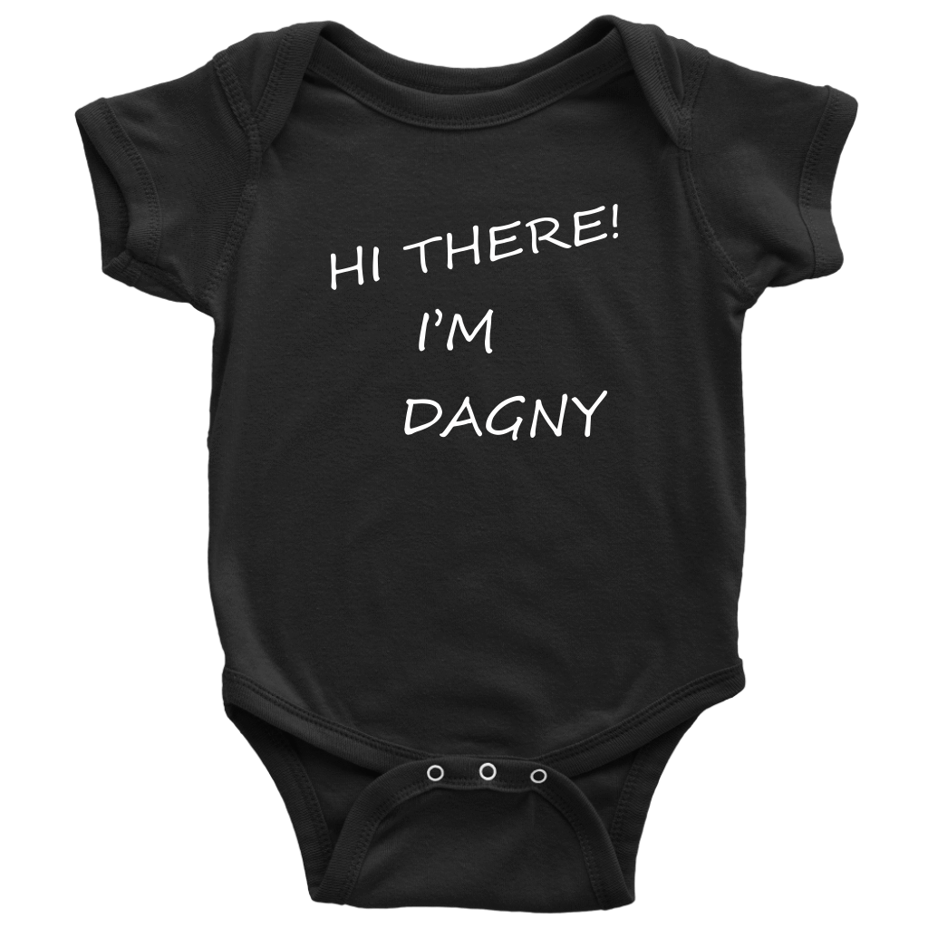 Hello There Dagny Onseis T-shirt Baby Bodysuit Black NB