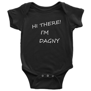 Hello There Dagny Onseis T-shirt Baby Bodysuit Black NB