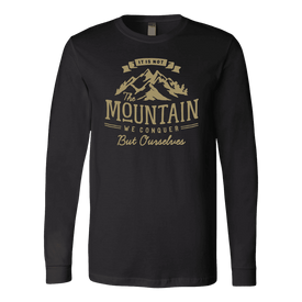 We Conquer Ourselves, Long Sleeve and Hoodies T-shirt Canvas Long Sleeve Shirt Black S