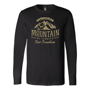 We Conquer Ourselves, Long Sleeve and Hoodies T-shirt Canvas Long Sleeve Shirt Black S