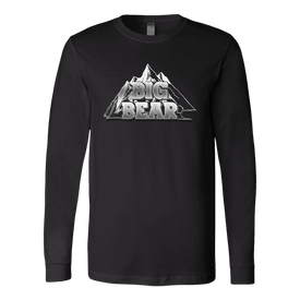 Big Bear V.2, Hoodies Long Sleeve T-shirt Canvas Long Sleeve Shirt Black S