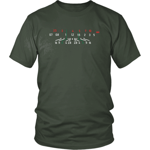Image of Focal Length, District Shirts and Hoodies T-shirt District Unisex Shirt Olive S