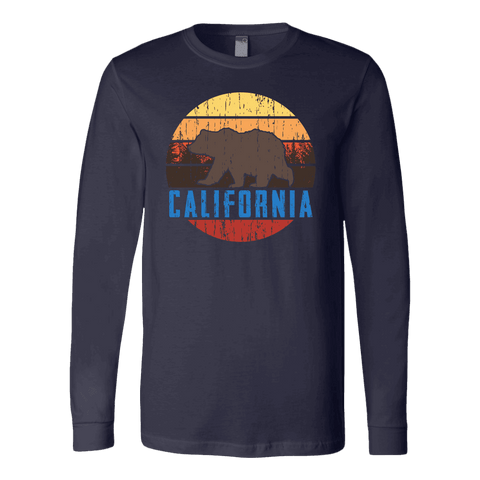 Image of Big Bear Lake California V.1 Hoodies and Long Sleeve T-shirt Canvas Long Sleeve Shirt Navy S