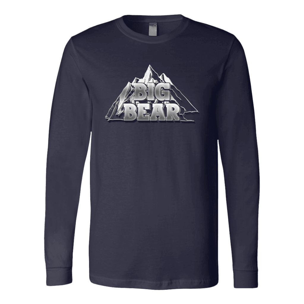 Big Bear V.2, Hoodies Long Sleeve T-shirt Canvas Long Sleeve Shirt Navy S